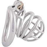 TERNENCE Stainless Steel Small Male Chastity Device Ergonomic Design Stealth Lock for Adults Solitary Extreme Confinement Cag