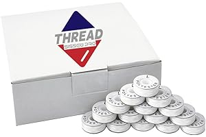 SISSEW PRO Sissewpro Cardboard Prewound Bobbin L, 75D/2(60WT SA155 Size 9.4) Embroidery Sewing Machine Bobbins Thread for Brother Babylock Singer Ricoma, 144pcs White Pack