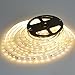 WenTop Led Strip Lights Waterproof Led Tape Light 12v SMD 3528 16.4 Ft (5M) 300leds 60leds/m Warm White Flexible Tape Light for Kitchen, Closet, Mirror, Ceiling - Not Include Power Supply