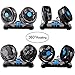 Taotuo 12V Electric Car Fan 360 Degree Rotatable 2 Speed Dual Head Car Auto Cooling Air Circulator Fan for Van SUV RV Boat Auto Vehicles Golf