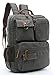 Aidonger Vintage Canvas School Backpack Laptop Backpack (Gray)