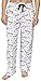 Leisureland Women's Cotton Pajama Flannel Sleep Pants Music Notes