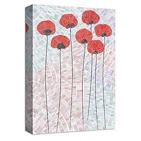 Canvas Wall Art Abstract Mosaic Collage Painting Artwork for Home Prints Framed - 12x18 inches