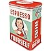 Nostalgic-Art 31104聽Say it 50's - Espresso Yourself, Metal Clip Top Box, Coffee Tin, Aroma Protection, Storage Tin