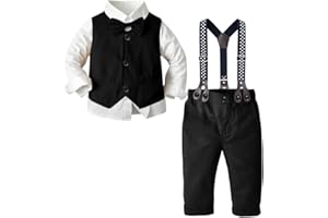 SANGTREE Baby Boys Gentleman Outfits Suit Set, 3 Months - 14 Years