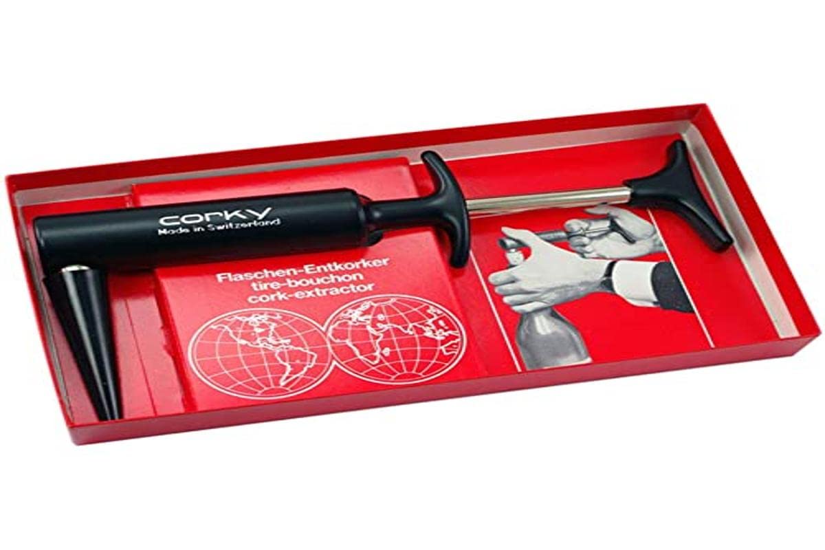 CORKY Original Pressure Corkscrew Gift Box - The One and Original Since 1965 - Made in Switzerland