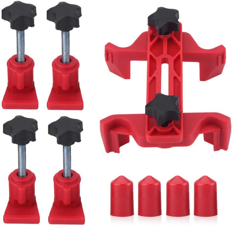 DEDC Universal 5Pcs Car Dual Cam Clamp, Cam Camshaft Engine Timing Locking Tool Set Cam Gear Clamp and Holder Set