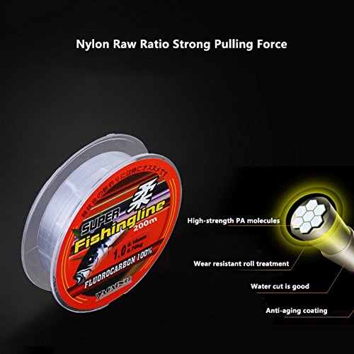 Leezo Ligne De Pêche Transparente Extra Résistante Avec Fil En Nylon, 200 M, Eau Douce Et Eau Salée – 0,1 Mm à 0,5 Mm