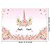 Allenjoy 7x5ft Unicorn Photo Backdrop Birthday Theme Party Supplies Watercolor Flowers Girls Baby Shower Cake Smash Decorations Background Gold Glitter Stars Photography Photobooth Props