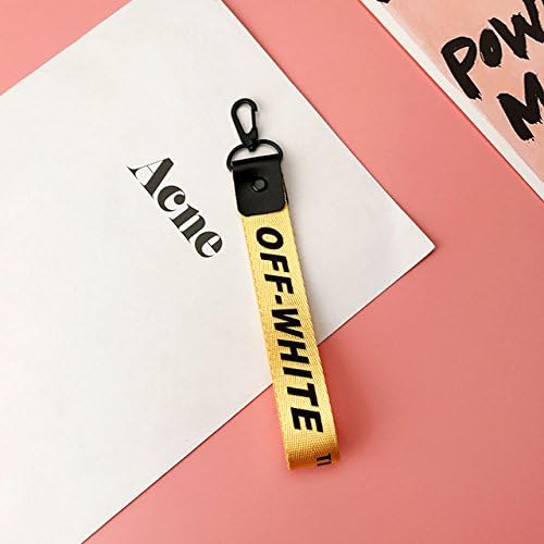 NATTEL New Off White Ribbon Band Keyring Key Rings For Women Bag Charms Short and Long Ribbon For Phone Case Wallet Keychain Key Chain
