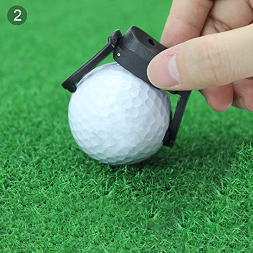 JJYHEHOT Golf Ball Pick Up Tool Saver Putter Grip Retriever Mini Foldable Plastic Claw Grabber Sucker Golf Accessories Tool, Black (4 Pack)