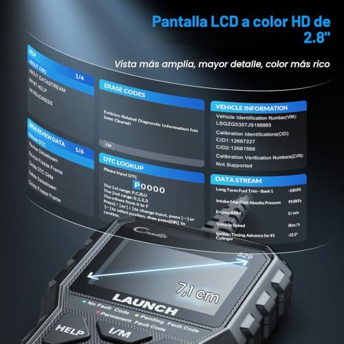 Launch CR529 Diagnosis Interface Code Reader OBD2 Reader and Off Error Light Engine Real Time Data Emissions Test O2 Sensor and EVAP Test