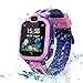 LDB Direct Kids Smart Watch,LBS/GPS Tracker SOS Call Waterproof Smartwatch Phone with Touch Screen Two Way Call Game Compatible iOS Android 2G for Boys Girls Christmas Birthday Gifts (Pink)