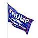 Jetec 1 Pack President Donald Trump Flag 2020 (3 x 5 Feet) with Grommets and 10 Pieces Bumper Stickers Car for Supporting President Trump (Color A)