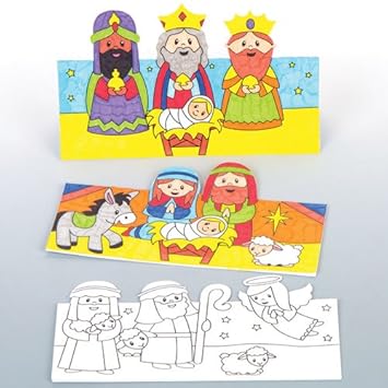 Baker Ross Bigliettini Pop Up Con Personaggi Del Presepe