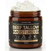 Tallow and Honey Balm for Skin &amp; Face - 100% Grass-Fed Organic Whipped Beef Tallow Moisturizer with Manuka Honey, Sweet Almond Oil &amp; Light Citrus Scent - Deep Barrier Repair &amp; Body Butter (3.38 oz)