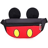 Toddlers Boys Girls Cartoon Fanny Pack Waist Pack Cute Canvas Crossbody Purse Handbag with Mouse Ears