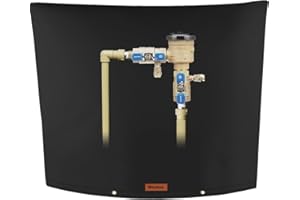 Wsobue Backflow Preventer Cover Insulated Pouch,Outdoor Pipe Insulation Cover,Winter Well Head Cover Water Well Pump Covers Sprinkler Valve Cover Insulated (Black 36''W x24''H)