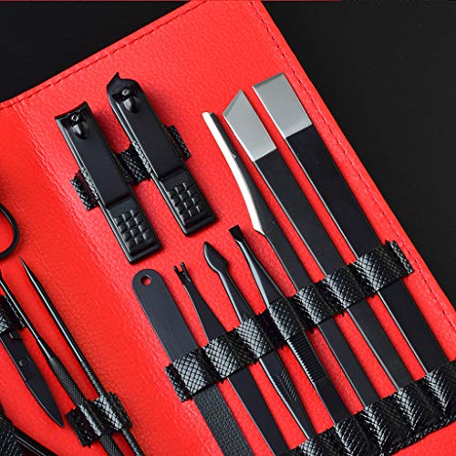 Aviat 15Pcs Portable Manicure Pedicure Set Stainless Steel Nail & Professional Business Gift Kit Antibacterial Removal Beauty Tools Set