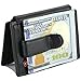 Mens Leather Money Clip Wallet Bi Fold bifold Card Case Front Pocket ID Window 6 Cards