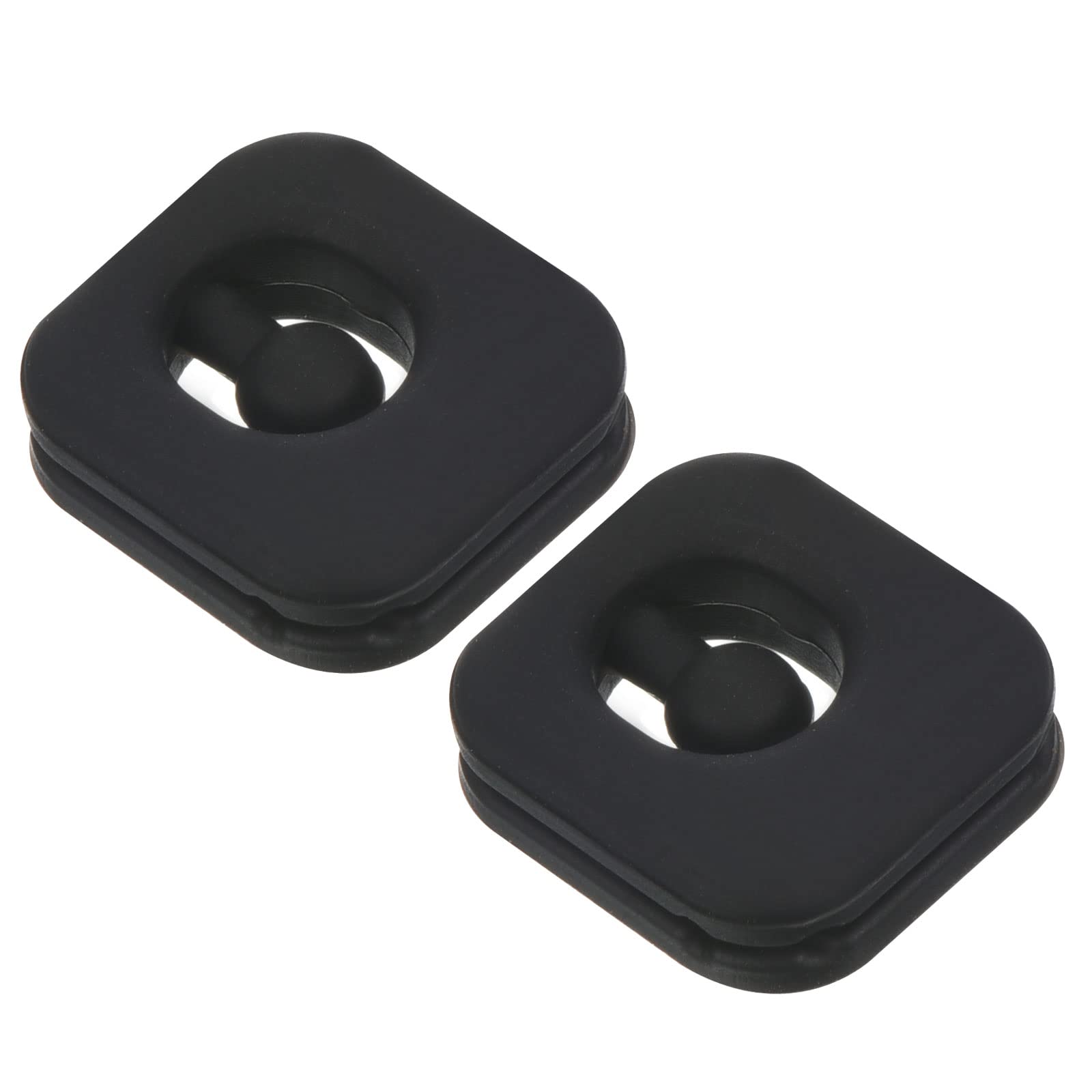 PATIKIL Tennis Vibration Dampener, 2 Pack Square-shaped Silicone Shock Absorber Racket String Damping for Tennis Racquet, Black