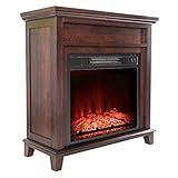 AKDY 27" Electric Fireplace Freestanding Brown