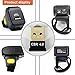 Bluetooth Wireless Ring Barcode Scanner, Symcode 1D Compatible with Bluetooth Function & 2.4GHz Wireless & Wired Connection, Portable Wearable Mini Finger Bar Code Reader