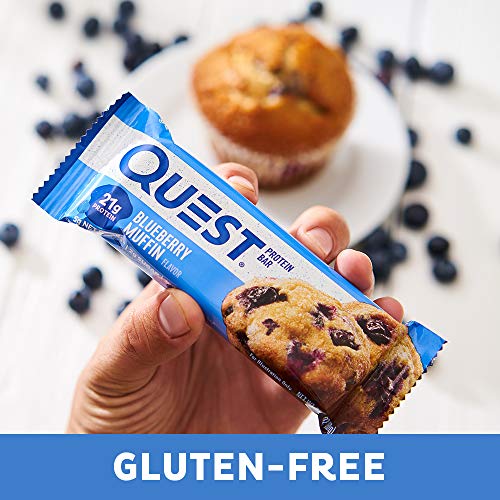 Quest Nutrition Blueberry Muffin Protein Bars, High Protein, Low Carb