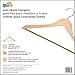 Honey-Can-Do HNG-01366 Maple Wood Suit Hanger with Dress Notches and PVC Sleeve, 10-Pack