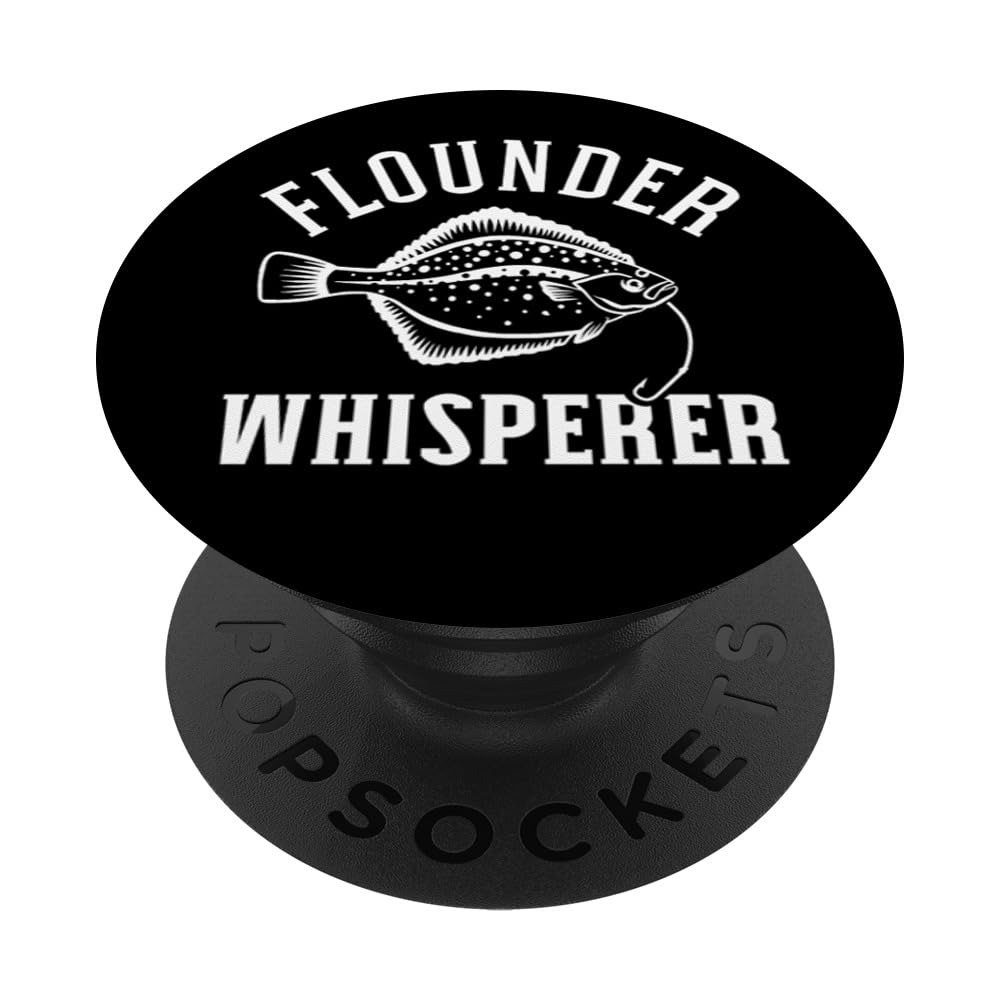 Flounder Fishing Flounder Whisperer PopSockets Adhesive PopGrip