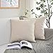 Kevin Textile Decorative Pillowcase Cushion Cover for Christmas Sofa Velvet Throw Pillow Case Available in 7 Colors & 4 Sizes Solid Color, 20 x 20 inch (50 x 50 cm), Set of 2, Cream