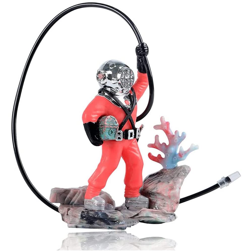 Bestgle Aquarium Ornament Driver Fish Tank Decoration Treasure Hunter Diver Aquarium Landscape Decor
