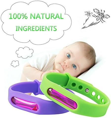 Mosquito Repellent Bracelet Natural DEET FREE Insect Repellent Bands – Best Repellent to Kill Insects &amp; Bugs. (Black)