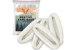 HUNTARMOR Elk Game Bags Hunting Meat: 4-Pack Reusable Meat Game Bags, 48-Inch Game Deer, Antelope and Sheep Bags, Rolled Heavy Duty Quarter Bags, Big Game Bags for Elk, Caribou, Deer