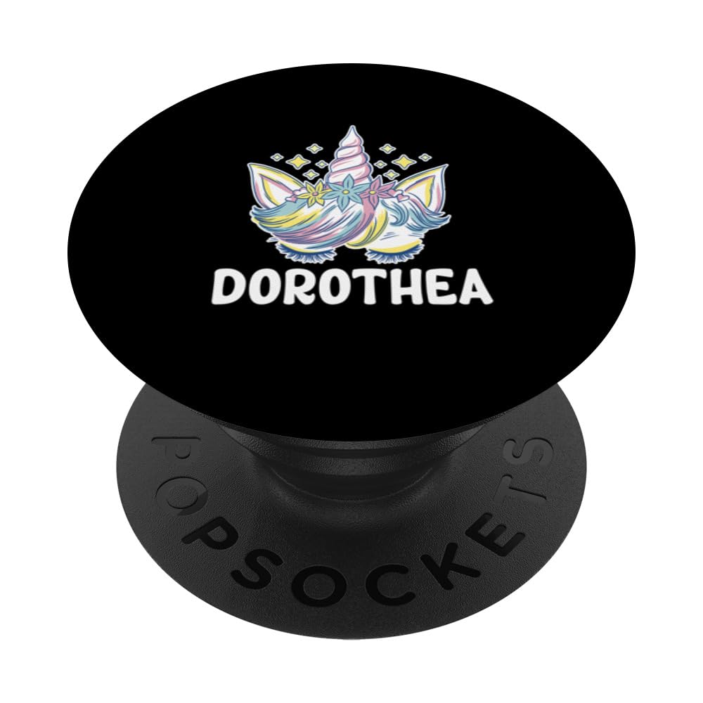 Cute Personalized Name Unicorn Crown Dorothea PopSockets Swappable PopGrip