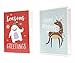 48 Pack of Christmas Winter Holiday Family Greeting Cards - Cute Animals in the Snow Designs - Boxed with 48 Count White Envelopes Included - 4.5 x 6.25 Inches