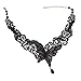 Yazilind Black Butterfly Lace Lolita Sexy Collar Necklace 14.43