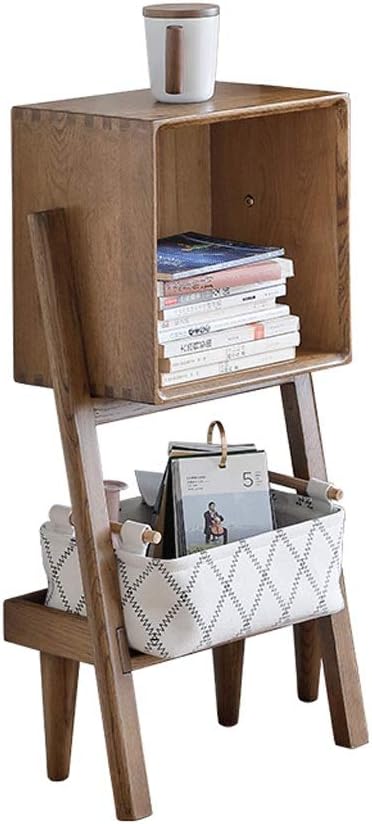 Amazon Co Jp Fasグレードオークミニマル本棚小さなアパートロッカーレトロモダン キャビネット本棚主催丈夫なブックは 棚をスタンド Color Bookshelf B S ホーム キッチン