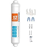 MIZUDO 12 Months Remineralization Filter, 1/4"Quick Connect Alkaline Filter | for RO Reverse Osmosis System Under Sink, PH Balance and Restore Minerals, 10-inch