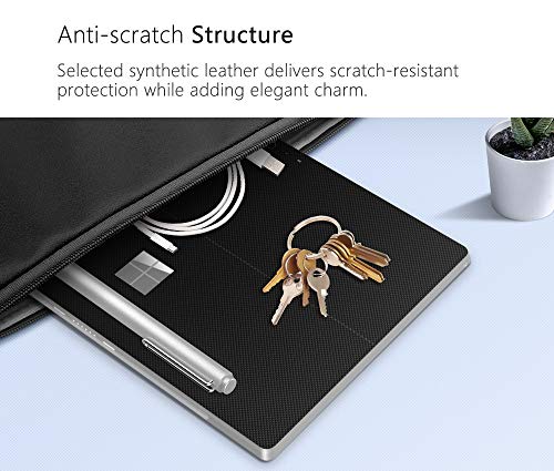 Dadanism Skin Sticker Cover Decals Fits Microsoft Surface Pro 7/ Pro 6/ Pro 5/ Pro 4/ Pro LTE, PU Back Skin Sticker Paster Anti-Scratch Body Decal Protective Laptop Skin Cover Protector - Black - Image 4