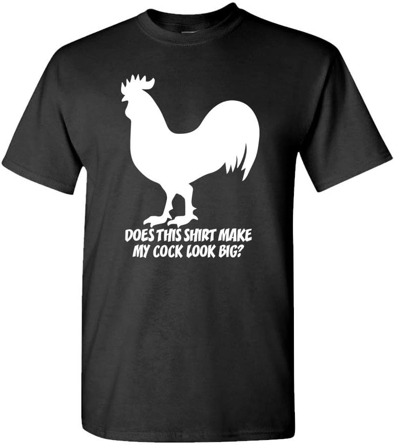 The Goozler Does This Make My Cock Look Big Funny Joke - Mens Cotton T-Shirt