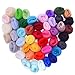 Zealor 45 Colors Needle Felting Wool, Wool Fibre Wool Yarn Roving for Needle Felting Hand Spinning DIY Craft Materials