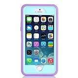 iPhone 6/6s Armor Case Lordther ShieldOn Series Heavy Duty Military Grade Silicone TPU Cover with Removable Build-in Screen Protector Only for iPhone 6(2014) / iPhone 6s(2015) (Purple Blue)