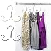 Boottique Non-Slip Cascading Hanger - Curly Hanger for Tank Tops, Lingerie, Swimsuits, Life Jackets and Accessories (Set of 5 Chrome)
