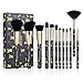 Docolor Makeup Brush Set 12PCS Premium Synthetic Foundation Brushes Set Brushes Kit for Eyeshadow Blending Blush Powder Concealers