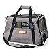 Pet Travel Carrier Bag, Soft Sided and Airline Approved Pet Bags with Fleece Bed, Perfect for Small Dogs and Cats (grey)