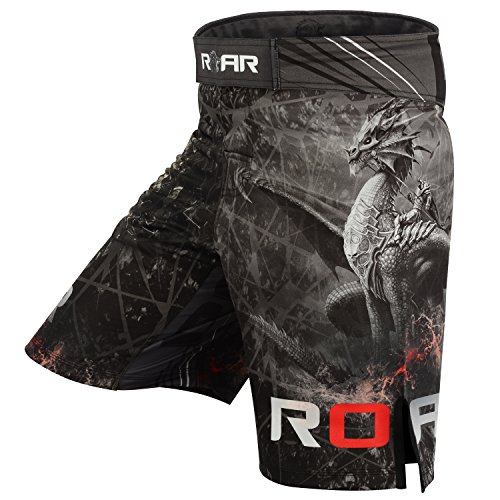 Roar Boxing Mixed Martial Arts MMA Cage Fighting Shorts BJJ Grappling No Gi Wear (Dragon, Medium) - Thumbnail 3