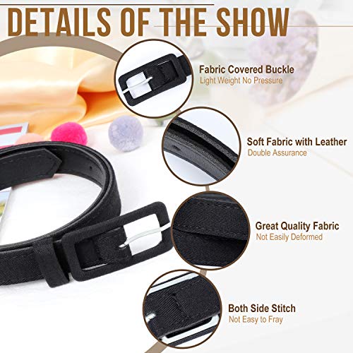 JASGOOD Women Skinny Waist Belt Single Color Basic Thin Belt for Dress Jeans Pants 0.75 inch Wide 2 Pack, Black+Brown Perfect for Waist Size 30\