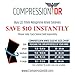 CompressionDR Neoprene Knee Sleeve - 7mm Neoprene Compression Knee Sleeve for Women and Men Knee Support for Weightlifting, Powerlifting, Squats - Black/Large