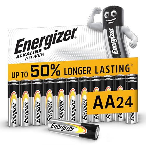 Alkaline Power - Pile AA (Confezione da 24) Batterie Alcaline 1,5V - potenza di lunga durata - 100% imballaggio riciclabile privo di plastica - 7 anni di conservazione [Esclusiva Amazon]